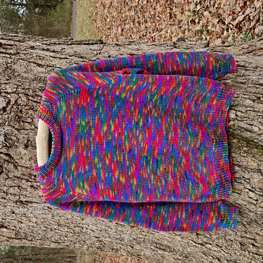 Multicolor Women's Sweater. Handmade. Approx Size M. Like New. No Tags.